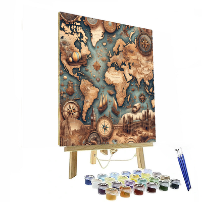 The Great Explorers Map Paint By Numbers Kits