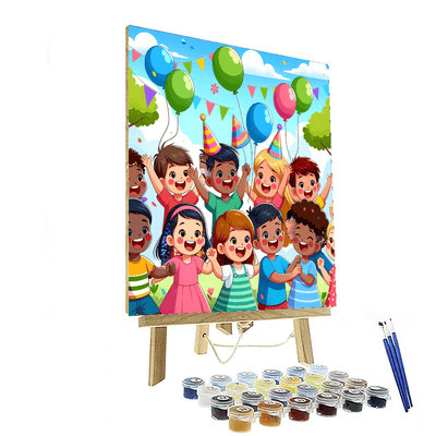 Festive Balloon Adventure Painting By Numbers Kit