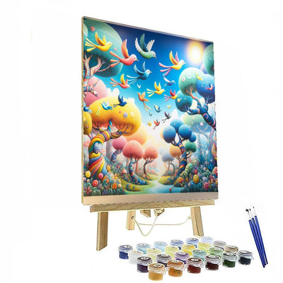 Whimsical Aviary Dreams Painting By Numbers Kit