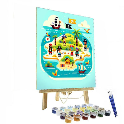 Pirate's Treasure Island Paint By Number