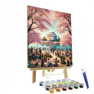 Cherry Blossom Festival - Washington, D.c., Usa Painting Number Kit