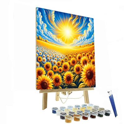 Peaceful Sunflower Retreat Paint By Number