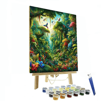 Tropical Rainforest Escape Painting Number Kit