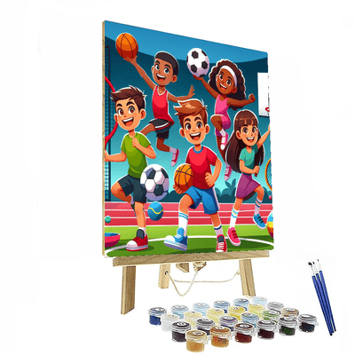 Exciting Sports Day Number Painting