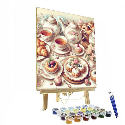 Vintage Tea Party Delight Numbered Painting Kits