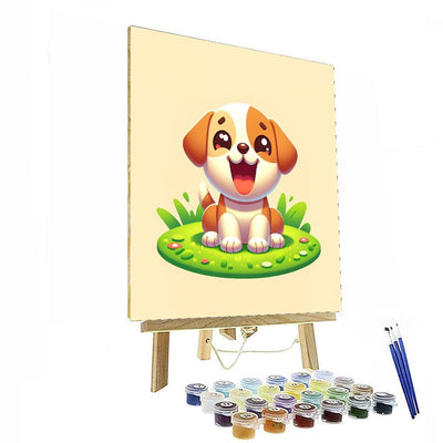 Cuddly Puppy Pal Number Painting