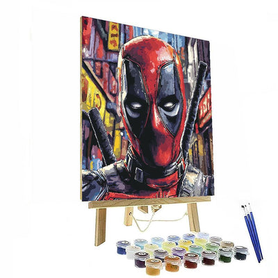 Ryan Reynolds: Deadpool's Witty Adventure Number Painting