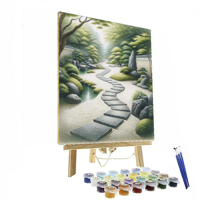 Tranquil Japanese Zen Garden Numbered Painting Kits