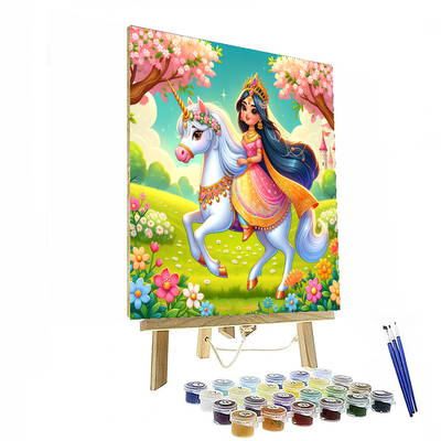 Princess And The Magical Unicorn DIY Paint By Numbers