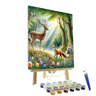 Charming Woodland Animals Paint By Numbers