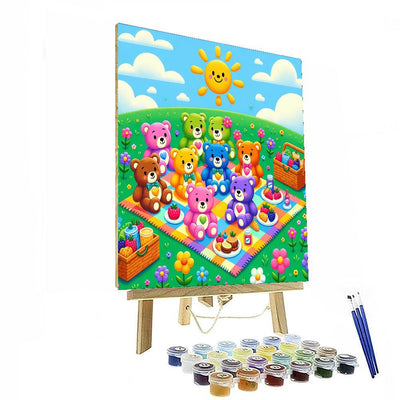 Teddy Bear Picnic Paint By Numbers Art