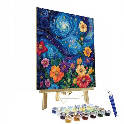 Vincent Van Gogh Inspired Cosmic Bloom Paint By Numbers Art