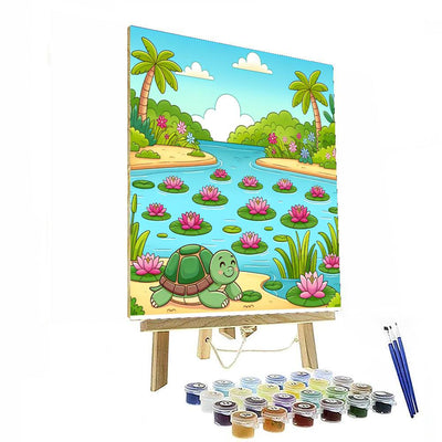 Turtle's Tranquil Lagoon Paint By Number