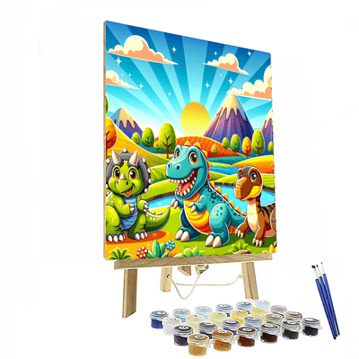 Dazzling Dino Adventure Painting By Numbers Kit