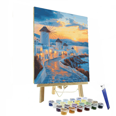 Mykonos Windmills - Mykonos Painting Number Kit