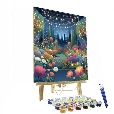 Enchanted Garden With Fairy Lights Paint By Number