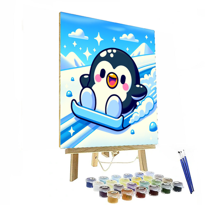 Happy Penguin Painting Number Kit