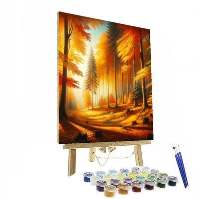 Autumn's Golden Glow Paint By Numbers Kits