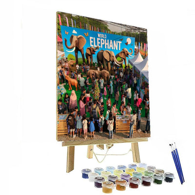 World Elephant Day Paint By Color