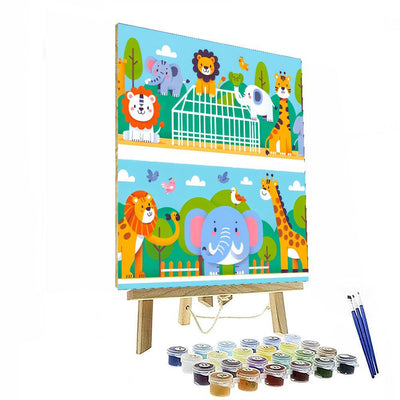 Zoo Adventure With Zany Animals Paint By Numbers Kits