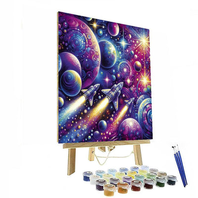 Galactic Space Journey DIY Paint By Numbers