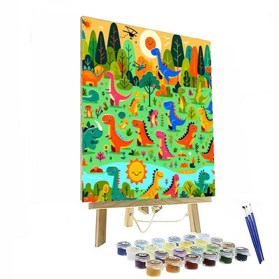 Wacky World Of Dinosaurs Paint By Number