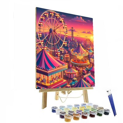 Retro Carnival Fun Paint By Numbers