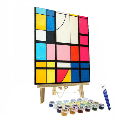 Piet Mondrian Inspired Dynamic Geometries  Paint By Numbers Kits