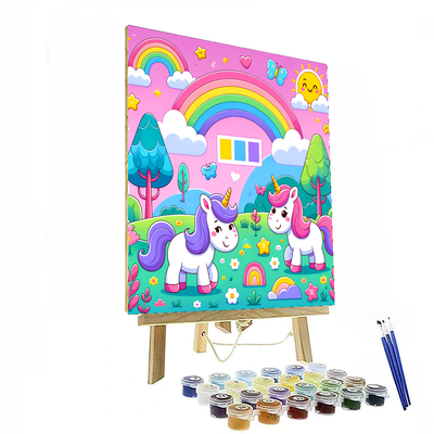 Rainbow Unicorn Safari Numbered Painting Kits