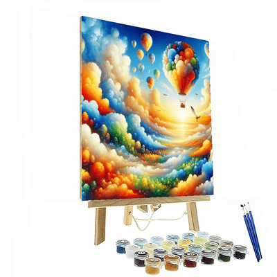 Fanciful Hot Air Balloon Ride Painting By Numbers Kit