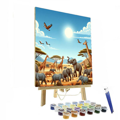 Wild Savanna Wonders Paint By Numbers Art