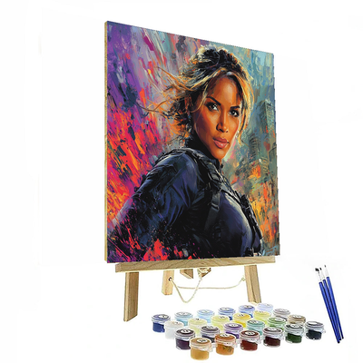 Halle Berry: A Queen Of Resilience In Action Paint By Numbers Art