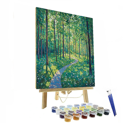 Monet Inspired Serene Forest Walk  Paint By Numbers