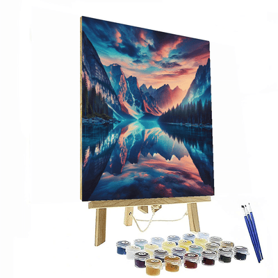 Serene Mountain Reflections Numbered Painting Kits