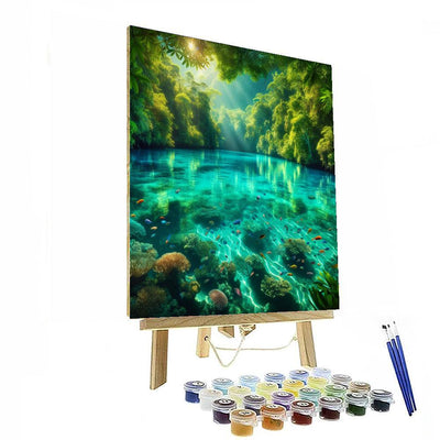 Tropical Lagoon Serenity Paint By Number