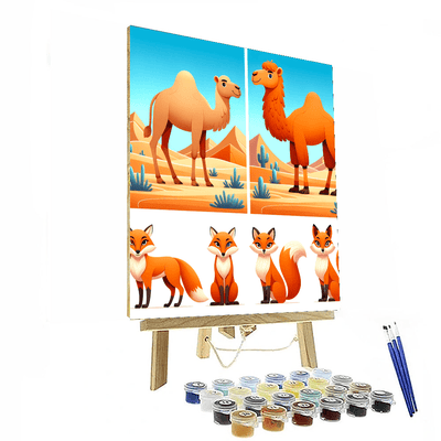 Desert Animal Adventure Paint By Numbers Art