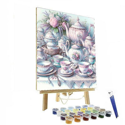 Victorian Tea Elegance DIY Paint By Numbers