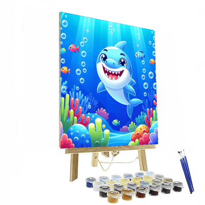 Cute Baby Shark Number Painting