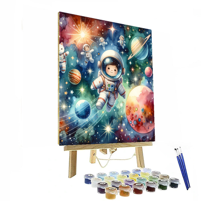 Charming Space Explorers Paint By Numbers Kits