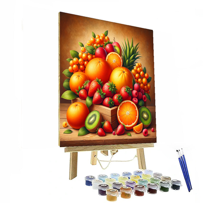 Radiant Summer Fruits Painting Number Kit