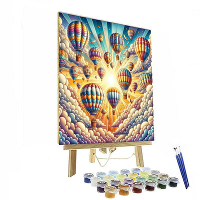 Vibrant Balloon Adventure Paint By Numbers Art