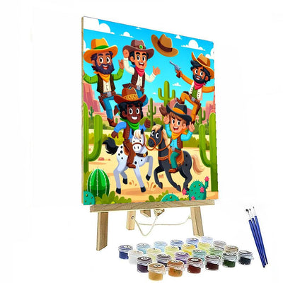 Exciting Wild West Showdown Paint By Color