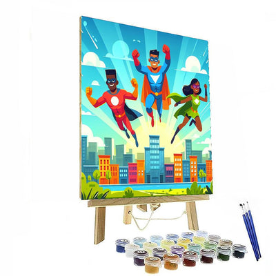 Superhero Dream Team Numbered Painting Kits