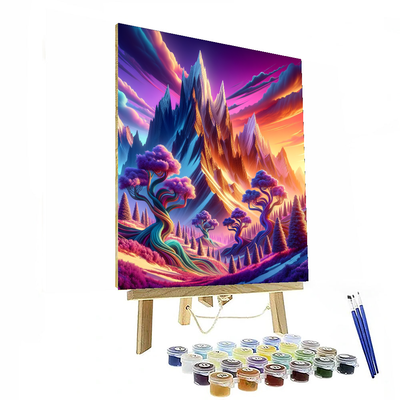 Ethereal Fantasy Landscape Numbered Painting Kits