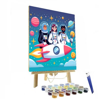 Space Rocket Rescue Painting By Numbers Kit