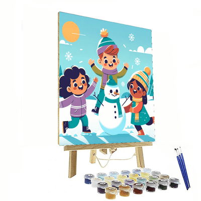 Winter Wonderland Whirl Painting Number Kit