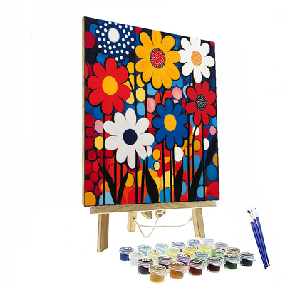 Haring Inspired Funky Flora  Paint By Number