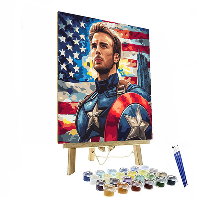 Chris Evans: A Patriot's Star-spangled Saga Paint By Number