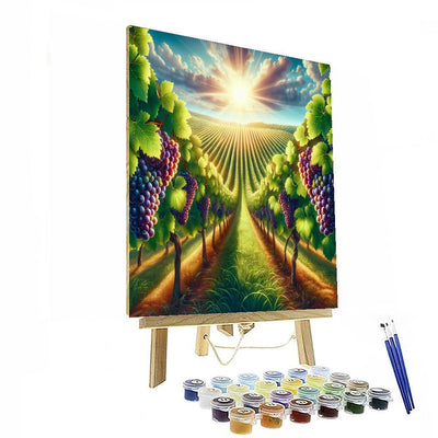 Sunlit Vineyard Stroll DIY Paint By Numbers