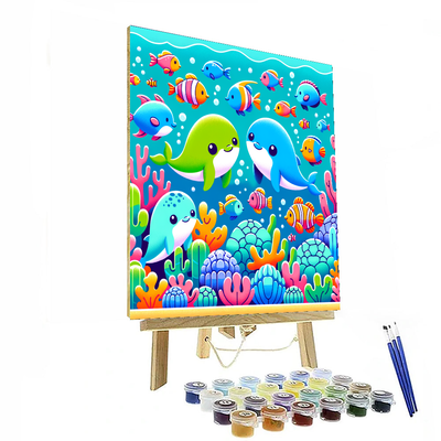 Playful Ocean Friends Painting By Numbers Kit